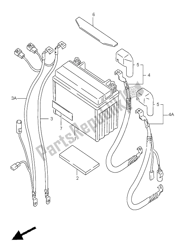 All parts for the Battery of the Suzuki GSF 1200 Nssa Bandit 2000