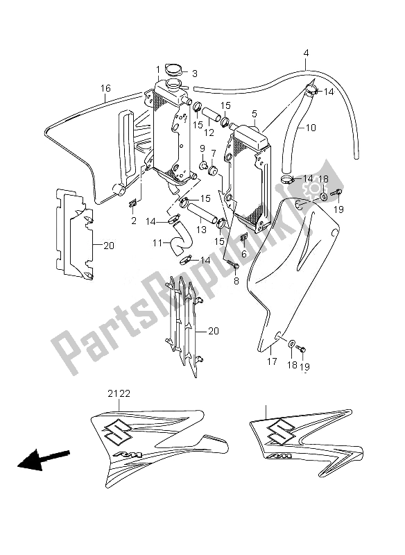 Wszystkie części do Ch? Odnica Samochodowa Suzuki RM 125 2007