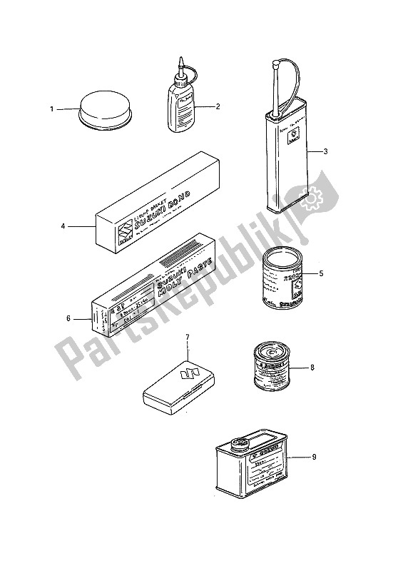 Alle onderdelen voor de Optioneel van de Suzuki VS 750 Glfp Intruder 1986