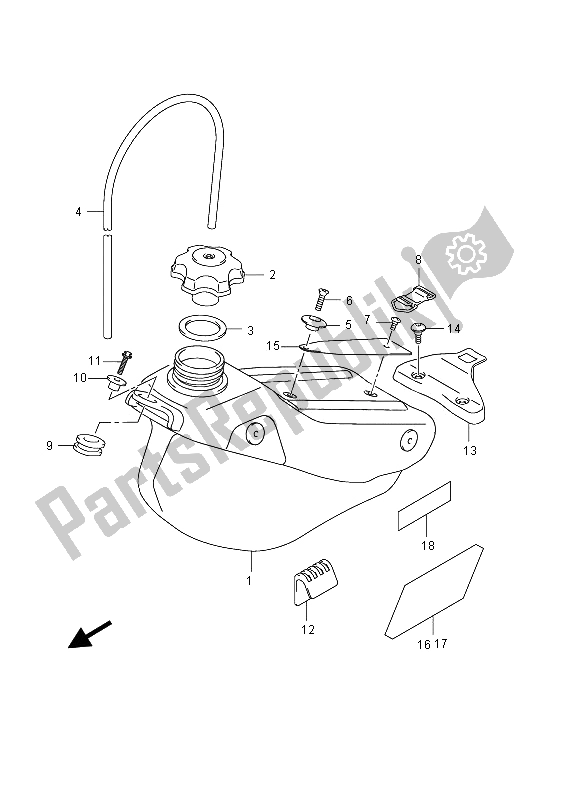 Toutes les pièces pour le Réservoir D'essence du Suzuki RM Z 450 2011