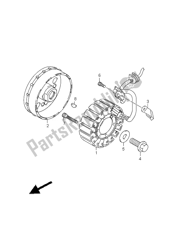 Toutes les pièces pour le Magnéto du Suzuki GSX 1300R Hayabusa 2010