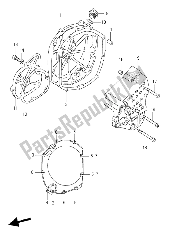 Toutes les pièces pour le Couvercle De Carter du Suzuki GSX R 1100W 1997