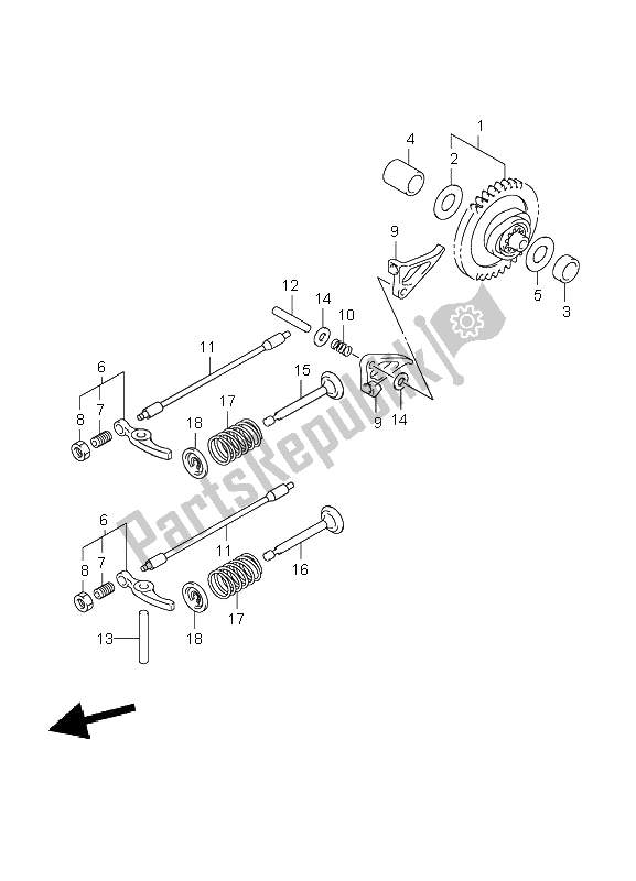 All parts for the Camshaft & Valve of the Suzuki LT Z 50 4T Quadsport 2009