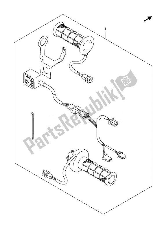 Alle onderdelen voor de Greepverwarmingsset (optioneel) (an650 E02) van de Suzuki AN 650Z Burgman Executive 2014
