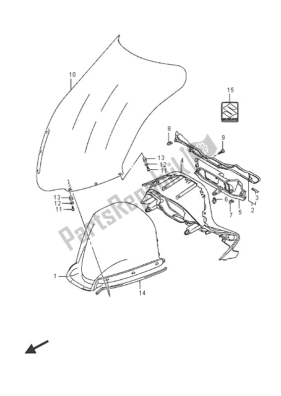 All parts for the Meter Panel of the Suzuki Burgman AN 400 ZZA 2016