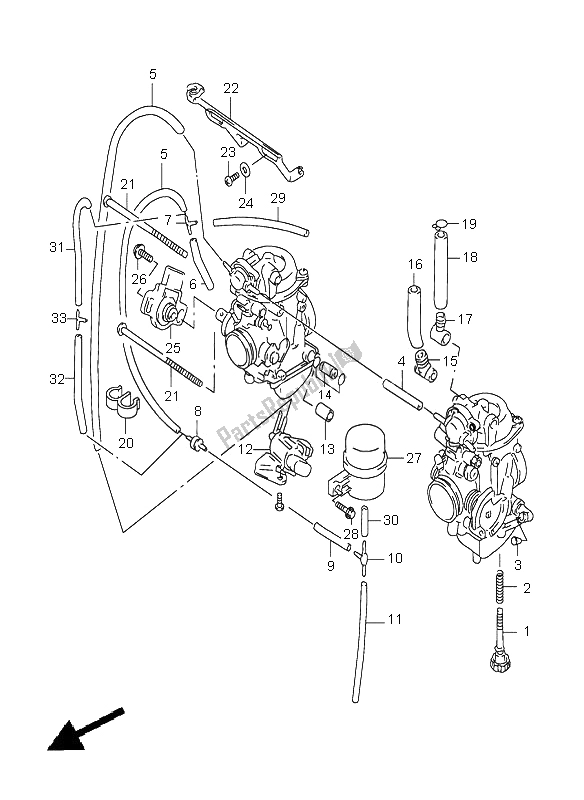 Todas las partes para Ajuste Del Carburador de Suzuki XF 650 Freewind 2001