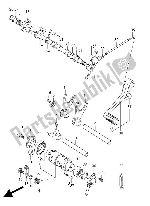 Toutes les pièces pour le Changement De Vitesse du Suzuki GSX R 1000 2003