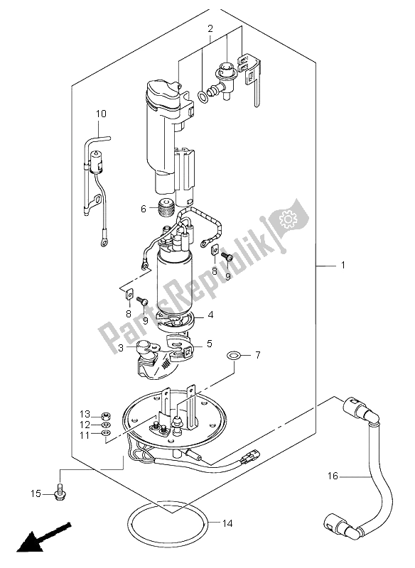 Wszystkie części do Pompa Paliwowa Suzuki GSX R 1000 2004