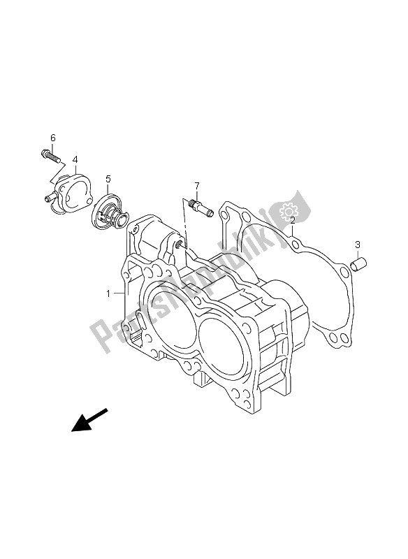 All parts for the Cylinder of the Suzuki AN 650A Burgman Executive 2006