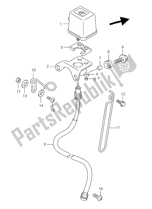 All parts for the Speedometer (e1-p37) of the Suzuki DR Z 400E 2006