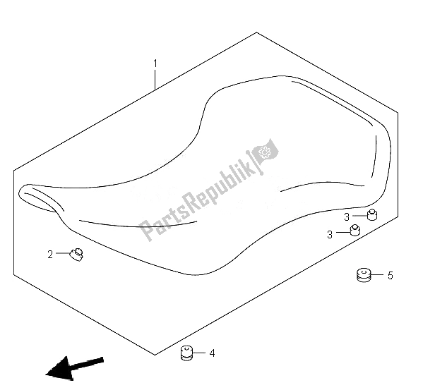 All parts for the Seat of the Suzuki LT Z 400 Quadsport 2007