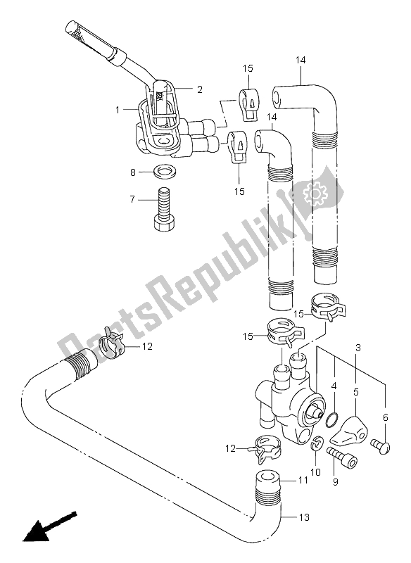 All parts for the Fuel Cock of the Suzuki VZ 800 Marauder 2001