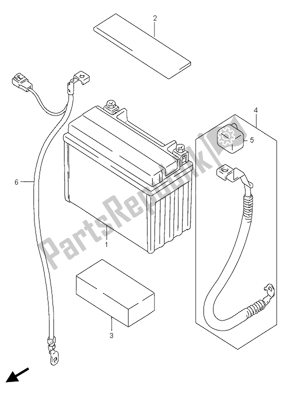 Tutte le parti per il Batteria del Suzuki GSX 600F 2005