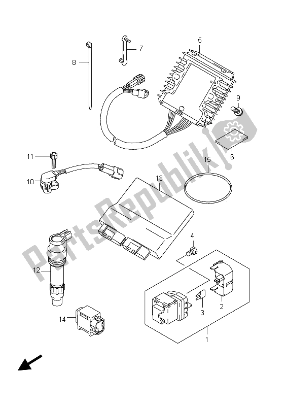 All parts for the Electrical (gsx1300ruf E19) of the Suzuki GSX 1300R Hayabusa 2012