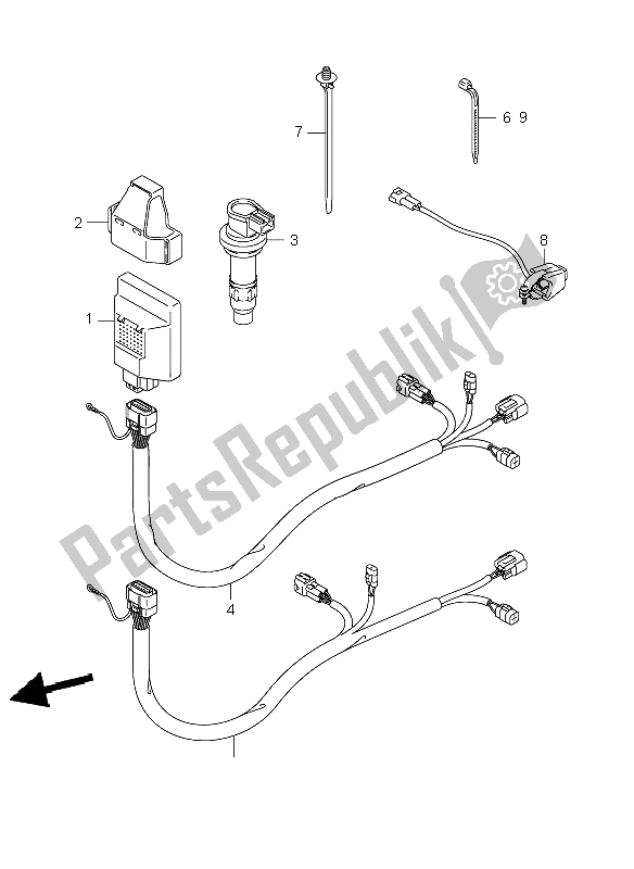 Tutte le parti per il Elettrico del Suzuki RM Z 250 2008