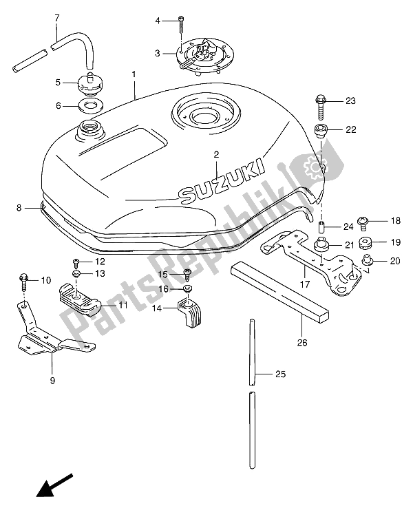 Todas las partes para Depósito De Combustible de Suzuki GSX R 1100W 1994