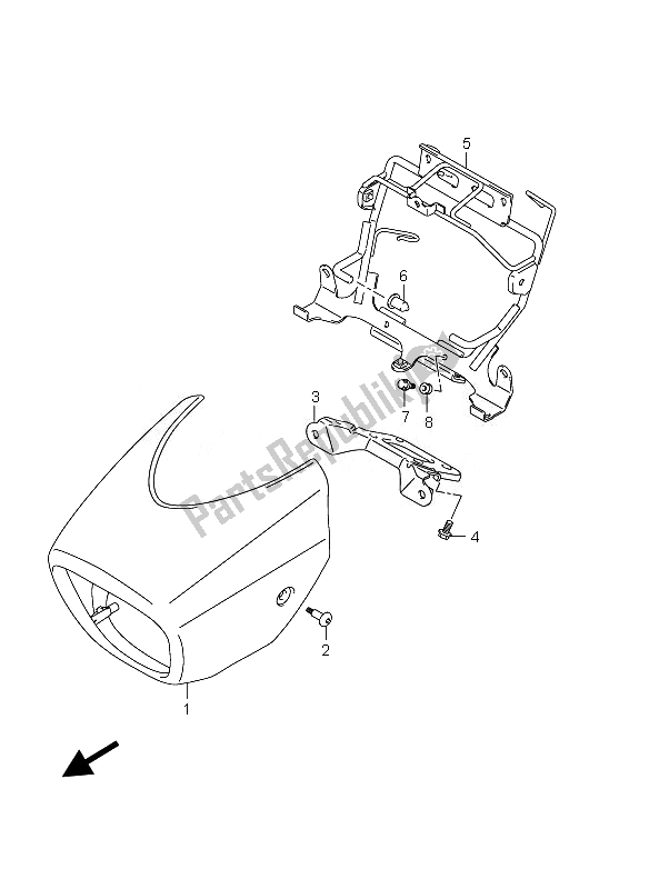 Todas las partes para Cubierta Del Faro de Suzuki VZ 800 Intruder 2010