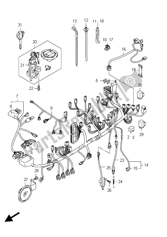 Wszystkie części do Wi? Zka Przewodów (gsx-r600uf E21) Suzuki GSX R 600 2012