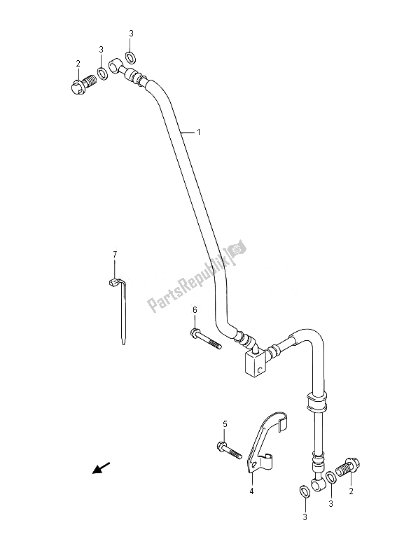 Tutte le parti per il Tubo Freno Anteriore (uh125 E02) del Suzuki UH 125A Burgman 2014