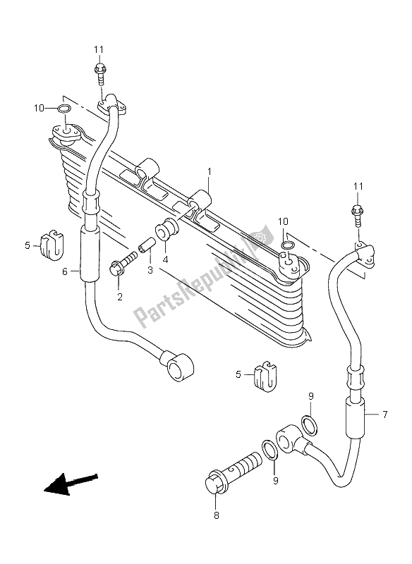 Todas las partes para Enfriador De Aceite de Suzuki GSX 750F 2003