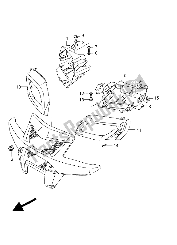 Toutes les pièces pour le Grille Avant du Suzuki LT A 750 XZ Kingquad AXI 4X4 2012