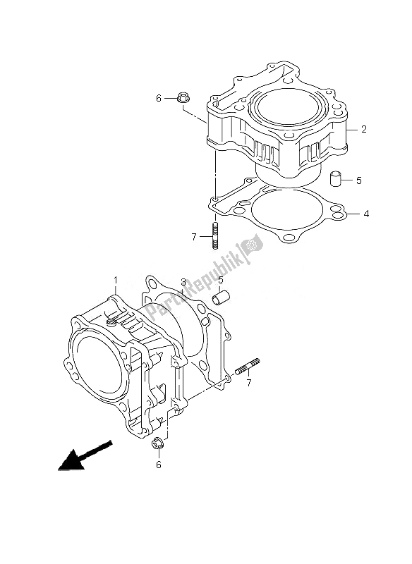 All parts for the Cylinder of the Suzuki SFV 650A Gladius 2010