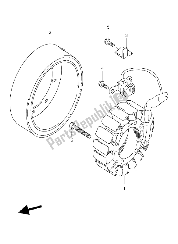 Tutte le parti per il Magnete del Suzuki TL 1000R 1998