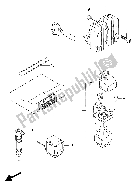 All parts for the Electrical of the Suzuki GSX R 750 1999