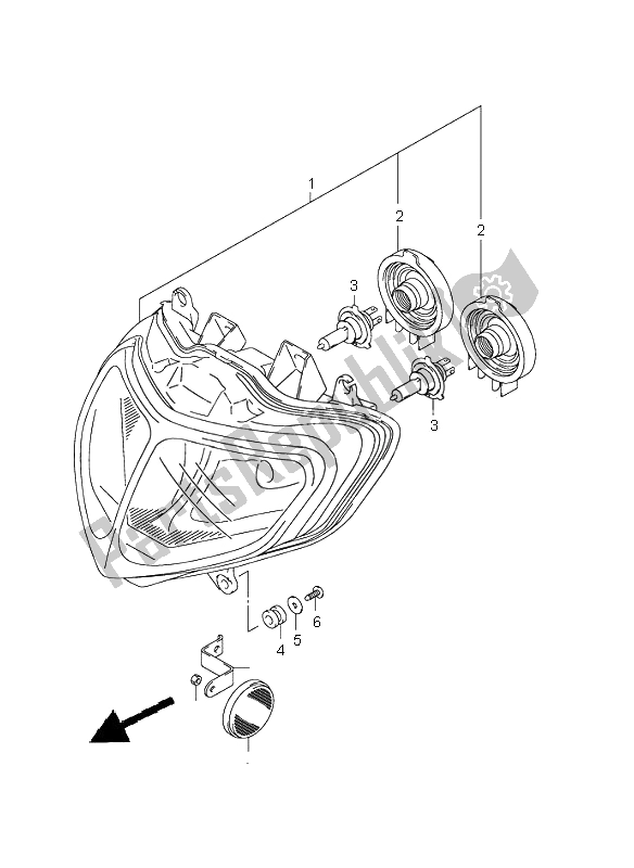 Todas las partes para Linterna Frontal (e24) de Suzuki GSX R 750 2002