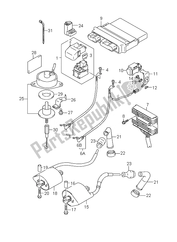 Toutes les pièces pour le électrique du Suzuki VL 1500 Intruder LC 2007