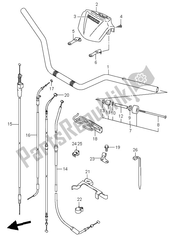 Tutte le parti per il Manubrio del Suzuki LT Z 400 Quadsport 2007