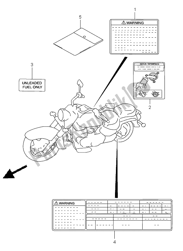 Tutte le parti per il Etichetta del Suzuki VL 1500 Intruder LC 2008