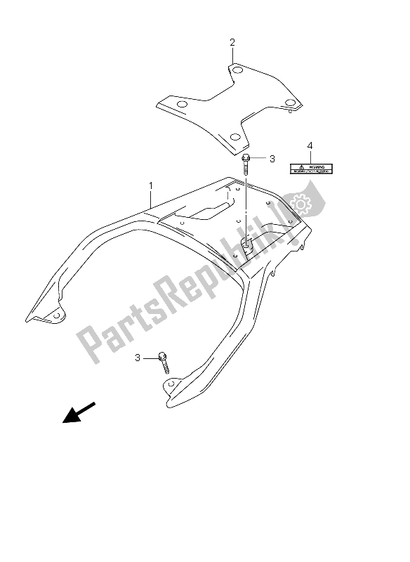 All parts for the Carrier of the Suzuki DL 650 V Strom 2004