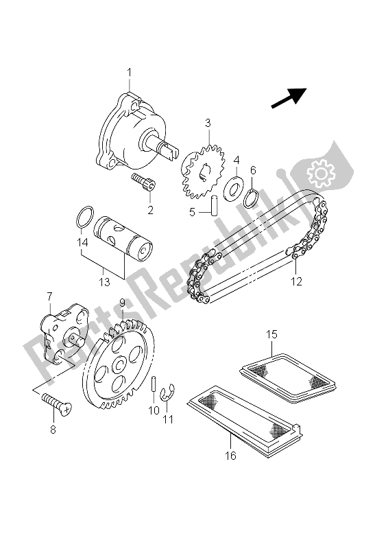 Toutes les pièces pour le La Pompe à Huile du Suzuki AN 650A Burgman Executive 2012