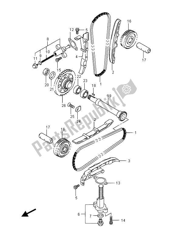 Todas as partes de Corrente De Cam do Suzuki DL 1000A V Strom 2015