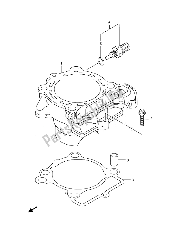 Todas as partes de Cilindro do Suzuki RM Z 250 2014