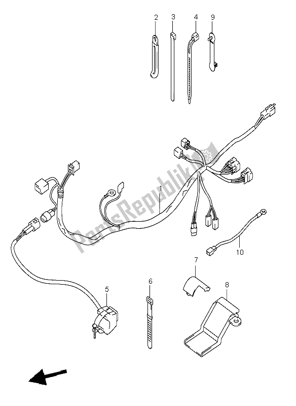 Tutte le parti per il Cablaggio (dr-z400 E1) del Suzuki DR Z 400E 2003