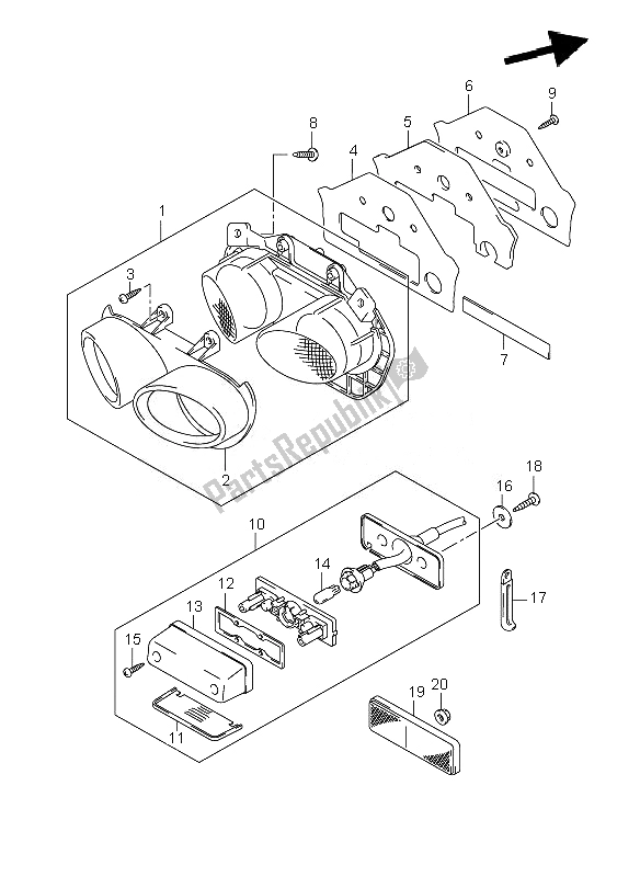 Tutte le parti per il Lampada Di Coda del Suzuki GSR 600A 2007