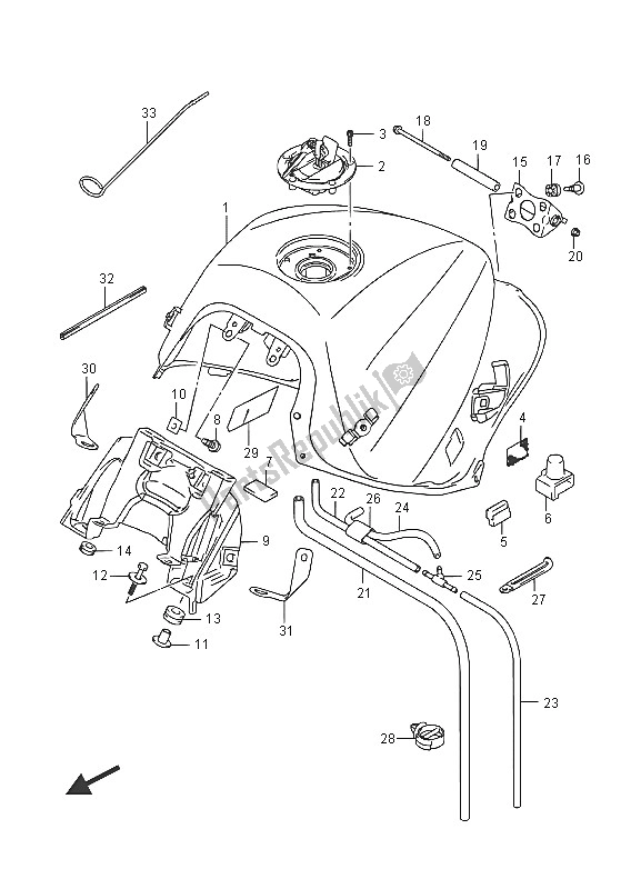 Wszystkie części do Zbiornik Paliwa Suzuki GSX S 1000A 2016
