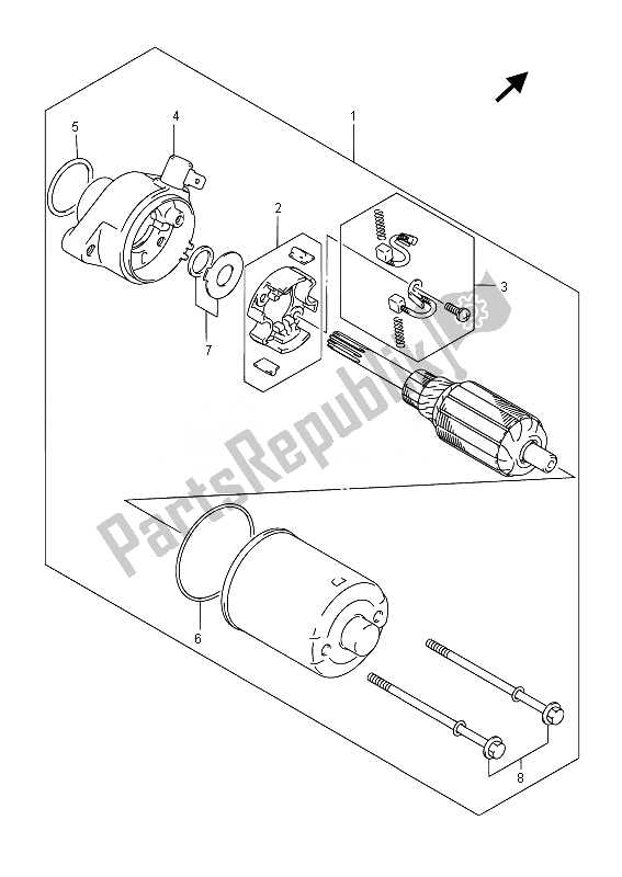 Todas las partes para Motor De Arranque de Suzuki DR Z 70 2014