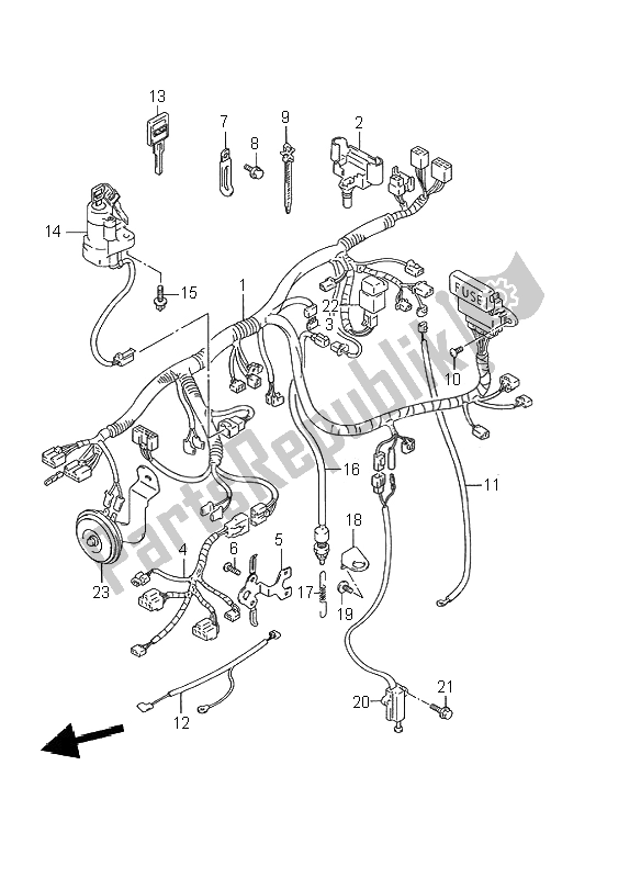 Toutes les pièces pour le Faisceau De Câblage du Suzuki GSX R 750W 1995