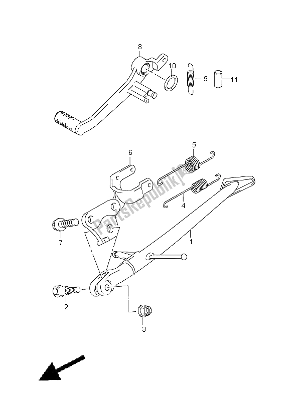 Tutte le parti per il In Piedi del Suzuki GSX R 1000 2005