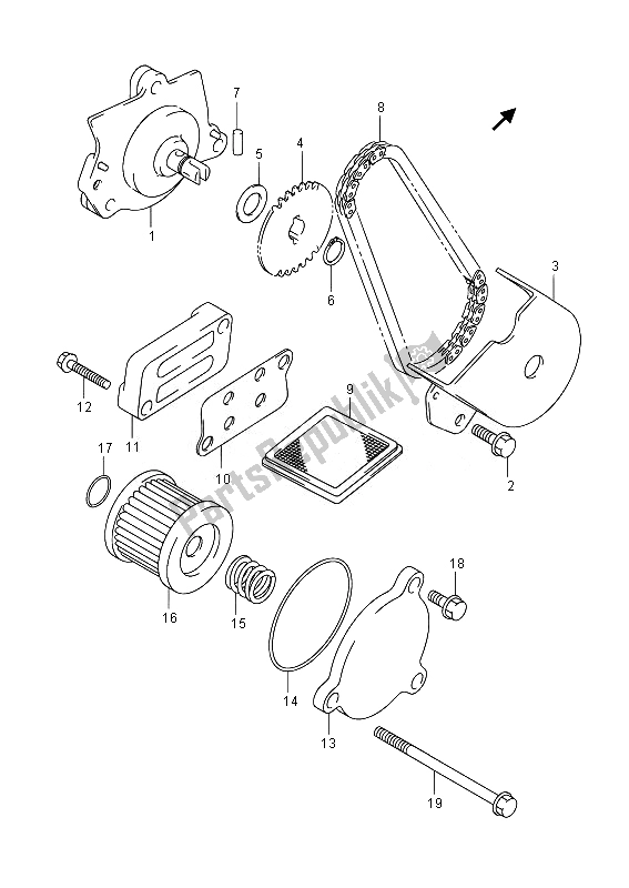 Todas las partes para Bomba De Aceite de Suzuki UH 125A Burgman 2014