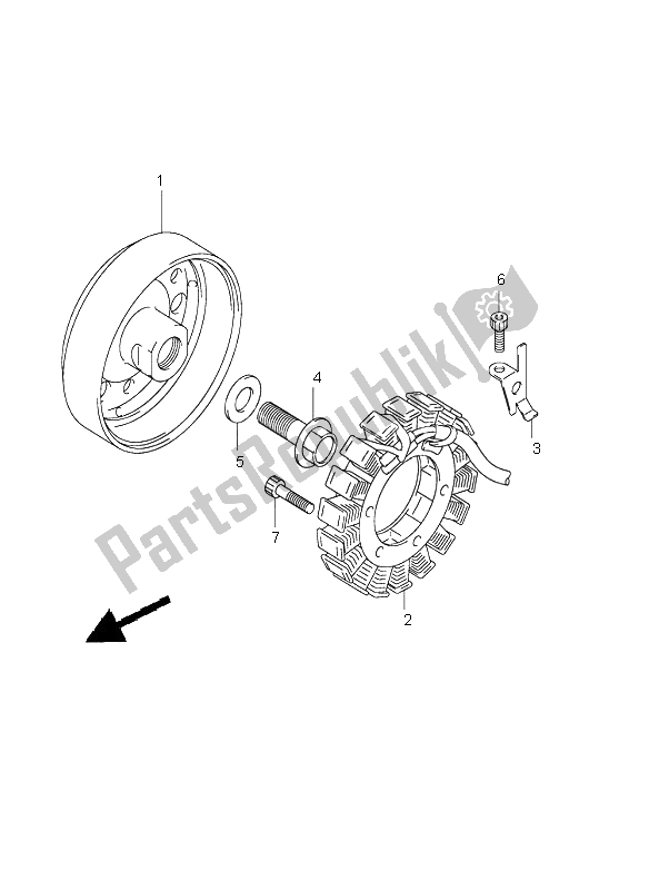 Todas las partes para Generador de Suzuki GSX 1400 2004