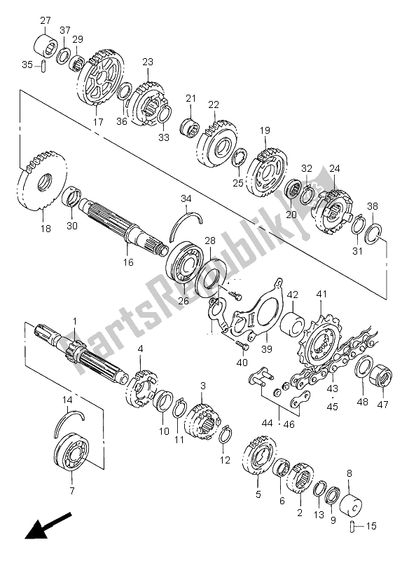 Tutte le parti per il Trasmissione del Suzuki GSX R 750 1997