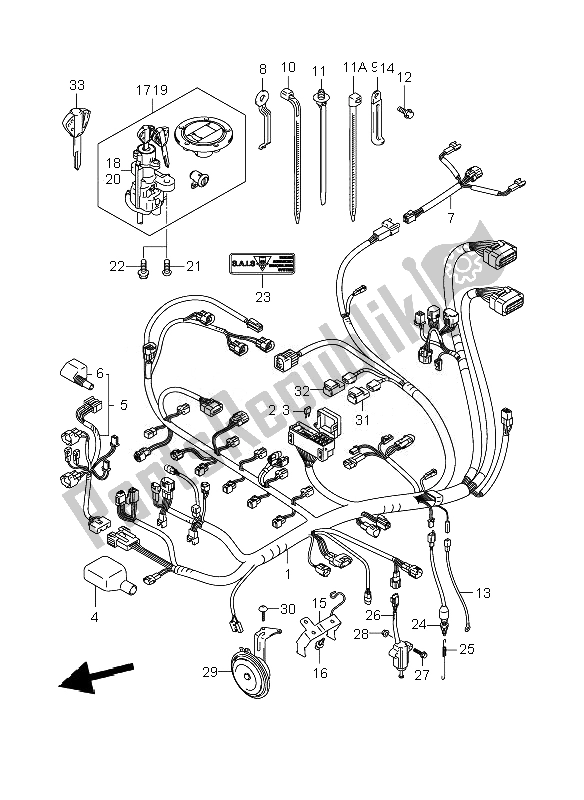 Toutes les pièces pour le Faisceau De Câblage du Suzuki GSX R 1000 2007