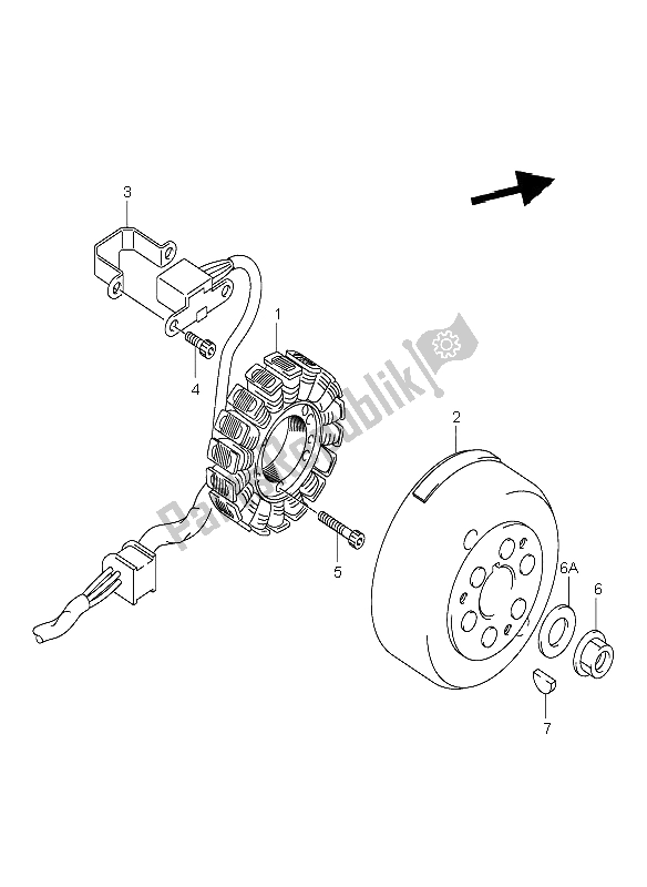 All parts for the Magneto (dr-z400) of the Suzuki DR Z 400E 2003