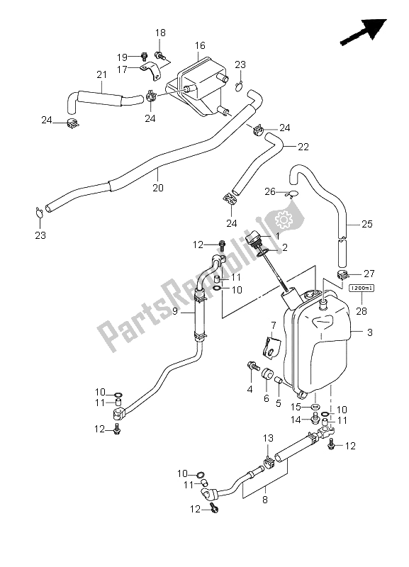 Tutte le parti per il Tubo Flessibile Dell'olio del Suzuki LT R 450Z Quadracer 2009