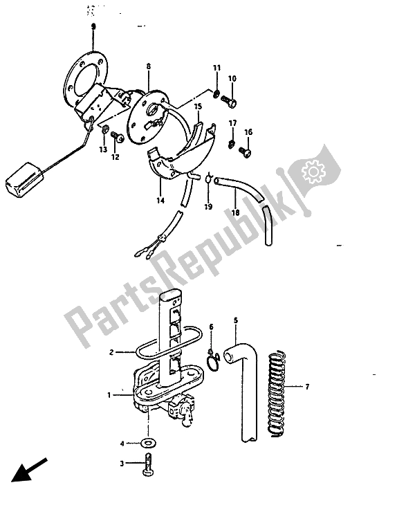 Todas las partes para Grifo De Combustible de Suzuki GS 850G 1985