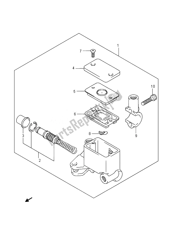 Tutte le parti per il Pompa Freno Anteriore del Suzuki UH 125A Burgman 2014